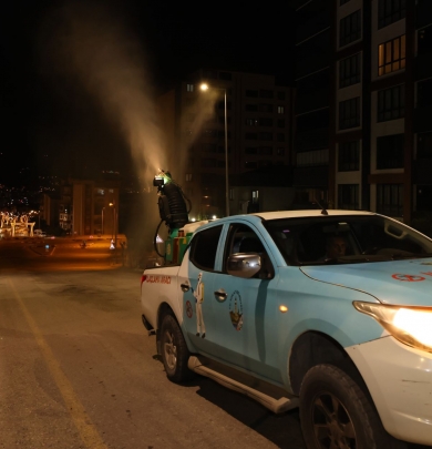 Veteriner İşleri Müdürlüğü’nden Gece Boyu İlaçlama Seferberliği