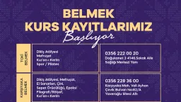 BELMEK Kurs Kayıtlarımız Başlıyor