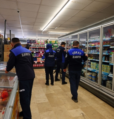 Zabıta Ekiplerinden Market ve Kasaplarda Kapsamlı Denetim