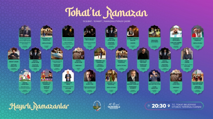 TOKAT’TA RAMAZAN COŞKUSU: HER AKŞAM ETKİNLİK, DÖRT NOKTADA İFTAR SOFRASI